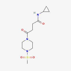 molecular formula C12H21N3O4S B4928261 N-cyclopropyl-4-[4-(methylsulfonyl)-1-piperazinyl]-4-oxobutanamide 