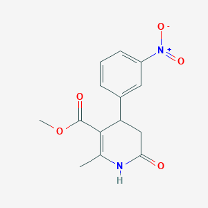 molecular formula C14H14N2O5 B4928268 methyl 2-methyl-4-(3-nitrophenyl)-6-oxo-1,4,5,6-tetrahydro-3-pyridinecarboxylate CAS No. 5521-49-3