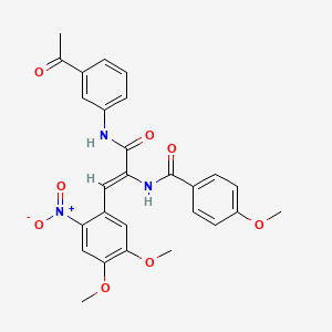 molecular formula C27H25N3O8 B4928269 N-[1-{[(3-acetylphenyl)amino]carbonyl}-2-(4,5-dimethoxy-2-nitrophenyl)vinyl]-4-methoxybenzamide 