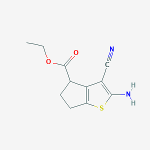 ethyl 2-amino-3-cyano-5,6-dihydro-4H-cyclopenta[b]thiophene-4-carboxylate