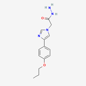 molecular formula C14H18N4O2 B4928279 2-[4-(4-propoxyphenyl)-1H-imidazol-1-yl]acetohydrazide 