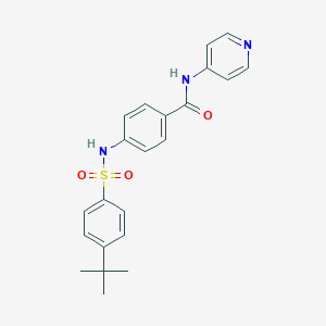 molecular formula C22H23N3O3S B492828 4-[(4-tert-butylphenyl)sulfonylamino]-N-pyridin-4-ylbenzamide CAS No. 690245-21-7