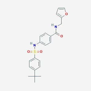 molecular formula C22H24N2O4S B492830 4-[(4-tert-butylphenyl)sulfonylamino]-N-(furan-2-ylmethyl)benzamide CAS No. 690245-18-2