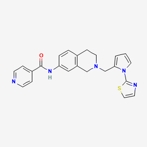 molecular formula C23H21N5OS B4928349 N-(2-{[1-(1,3-thiazol-2-yl)-1H-pyrrol-2-yl]methyl}-1,2,3,4-tetrahydro-7-isoquinolinyl)isonicotinamide 