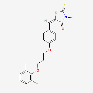 molecular formula C22H23NO3S2 B4928351 5-{4-[3-(2,6-dimethylphenoxy)propoxy]benzylidene}-3-methyl-2-thioxo-1,3-thiazolidin-4-one 