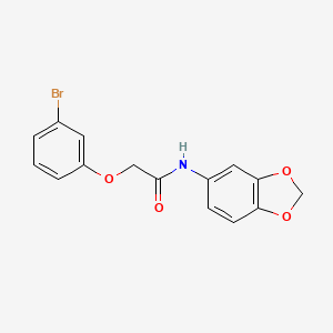 molecular formula C15H12BrNO4 B4928375 N-1,3-benzodioxol-5-yl-2-(3-bromophenoxy)acetamide 