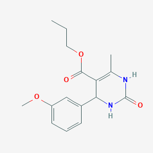 propyl 4-(3-methoxyphenyl)-6-methyl-2-oxo-1,2,3,4-tetrahydro-5-pyrimidinecarboxylate