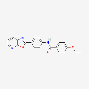 molecular formula C21H17N3O3 B4928395 4-ethoxy-N-(4-[1,3]oxazolo[5,4-b]pyridin-2-ylphenyl)benzamide 