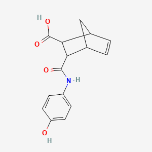 molecular formula C15H15NO4 B4928402 3-{[(4-hydroxyphenyl)amino]carbonyl}bicyclo[2.2.1]hept-5-ene-2-carboxylic acid 