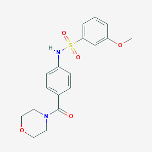 molecular formula C18H20N2O5S B492841 3-methoxy-N-[4-(4-morpholinylcarbonyl)phenyl]benzenesulfonamide CAS No. 690962-50-6