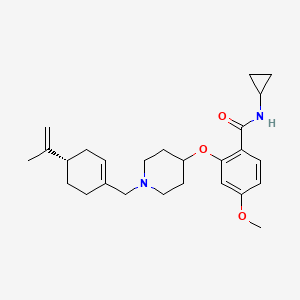 molecular formula C26H36N2O3 B4928418 N-cyclopropyl-2-[(1-{[(4S)-4-isopropenyl-1-cyclohexen-1-yl]methyl}-4-piperidinyl)oxy]-4-methoxybenzamide 