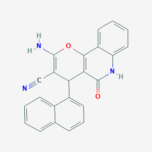 2-amino-4-(1-naphthyl)-5-oxo-5,6-dihydro-4H-pyrano[3,2-c]quinoline-3-carbonitrile