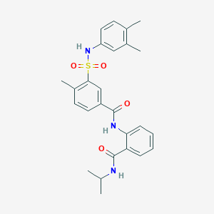 3-{[(3,4-dimethylphenyl)amino]sulfonyl}-N-{2-[(isopropylamino)carbonyl]phenyl}-4-methylbenzamide