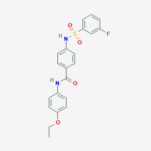 molecular formula C21H19FN2O4S B492845 N-(4-ethoxyphenyl)-4-[(3-fluorophenyl)sulfonylamino]benzamide CAS No. 690643-42-6