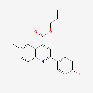 molecular formula C21H21NO3 B4928493 propyl 2-(4-methoxyphenyl)-6-methyl-4-quinolinecarboxylate 