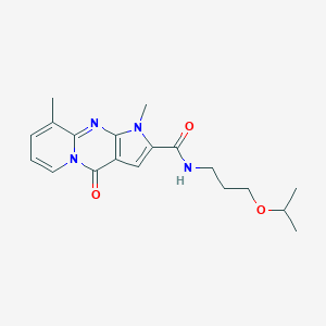 molecular formula C19H24N4O3 B492855 N-(3-isopropoxypropyl)-1,9-dimethyl-4-oxo-1,4-dihydropyrido[1,2-a]pyrrolo[2,3-d]pyrimidine-2-carboxamide CAS No. 724738-21-0