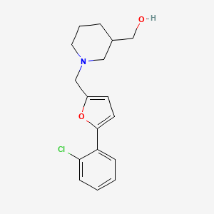 molecular formula C17H20ClNO2 B4928555 (1-{[5-(2-chlorophenyl)-2-furyl]methyl}-3-piperidinyl)methanol 