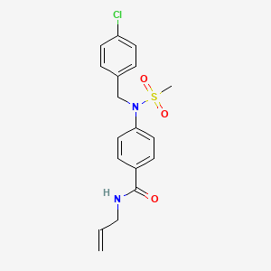 molecular formula C18H19ClN2O3S B4928558 N-allyl-4-[(4-chlorobenzyl)(methylsulfonyl)amino]benzamide 