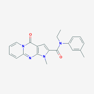 molecular formula C21H20N4O2 B492856 N-ethyl-1-methyl-N-(3-methylphenyl)-4-oxo-1,4-dihydropyrido[1,2-a]pyrrolo[2,3-d]pyrimidine-2-carboxamide 