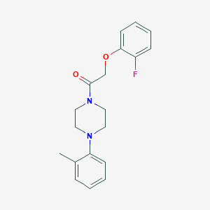 molecular formula C19H21FN2O2 B4928562 1-[(2-fluorophenoxy)acetyl]-4-(2-methylphenyl)piperazine 