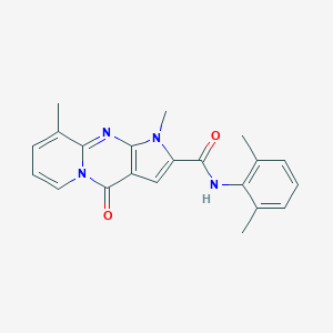 molecular formula C21H20N4O2 B492857 N-(2,6-dimethylphenyl)-1,9-dimethyl-4-oxo-1,4-dihydropyrido[1,2-a]pyrrolo[2,3-d]pyrimidine-2-carboxamide 