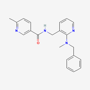 molecular formula C21H22N4O B4928576 N-({2-[benzyl(methyl)amino]-3-pyridinyl}methyl)-6-methylnicotinamide 