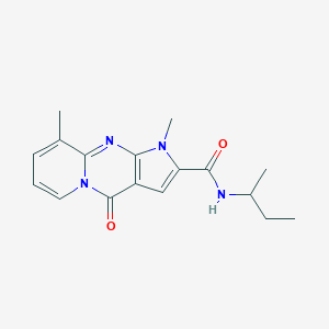 molecular formula C17H20N4O2 B492859 N-(sec-butyl)-1,9-dimethyl-4-oxo-1,4-dihydropyrido[1,2-a]pyrrolo[2,3-d]pyrimidine-2-carboxamide 