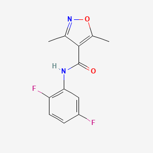 molecular formula C12H10F2N2O2 B4928594 N-(2,5-difluorophenyl)-3,5-dimethyl-4-isoxazolecarboxamide 