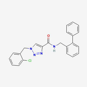 molecular formula C23H19ClN4O B4928601 N-(2-biphenylylmethyl)-1-(2-chlorobenzyl)-1H-1,2,3-triazole-4-carboxamide 