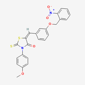 molecular formula C24H18N2O5S2 B4928607 3-(4-methoxyphenyl)-5-{3-[(2-nitrobenzyl)oxy]benzylidene}-2-thioxo-1,3-thiazolidin-4-one 