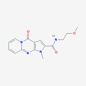 molecular formula C15H16N4O3 B492863 N-(2-methoxyethyl)-1-methyl-4-oxo-1,4-dihydropyrido[1,2-a]pyrrolo[2,3-d]pyrimidine-2-carboxamide 