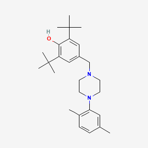 molecular formula C27H40N2O B4928650 2,6-di-tert-butyl-4-{[4-(2,5-dimethylphenyl)-1-piperazinyl]methyl}phenol 