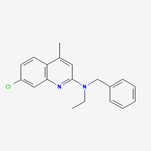 molecular formula C19H19ClN2 B4928656 N-benzyl-7-chloro-N-ethyl-4-methyl-2-quinolinamine 