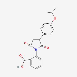 molecular formula C20H19NO5 B4928669 2-[3-(4-isopropoxyphenyl)-2,5-dioxo-1-pyrrolidinyl]benzoic acid 