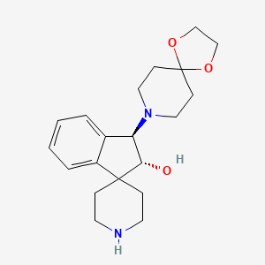 molecular formula C20H28N2O3 B4928676 (2R*,3R*)-3-(1,4-dioxa-8-azaspiro[4.5]dec-8-yl)-2,3-dihydrospiro[indene-1,4'-piperidin]-2-ol 