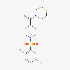 molecular formula C16H20Cl2N2O3S2 B4928678 4-({1-[(2,5-dichlorophenyl)sulfonyl]-4-piperidinyl}carbonyl)thiomorpholine 