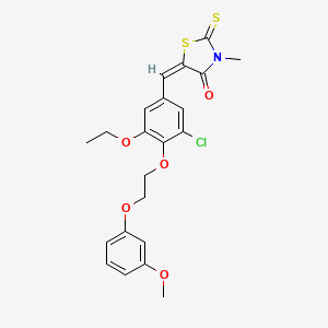 5-{3-chloro-5-ethoxy-4-[2-(3-methoxyphenoxy)ethoxy]benzylidene}-3-methyl-2-thioxo-1,3-thiazolidin-4-one