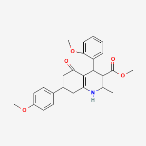 Methyl 4-(2-methoxyphenyl)-7-(4-methoxyphenyl)-2-methyl-5-oxo-1,4,5,6,7,8-hexahydroquinoline-3-carboxylate