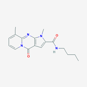 molecular formula C17H20N4O2 B492871 N-butyl-1,9-dimethyl-4-oxo-1,4-dihydropyrido[1,2-a]pyrrolo[2,3-d]pyrimidine-2-carboxamide 