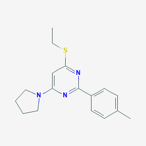 molecular formula C17H21N3S B492872 Ethyl 2-(4-methylphenyl)-6-(1-pyrrolidinyl)-4-pyrimidinyl sulfide 