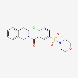 2-[2-chloro-5-(4-morpholinylsulfonyl)benzoyl]-1,2,3,4-tetrahydroisoquinoline