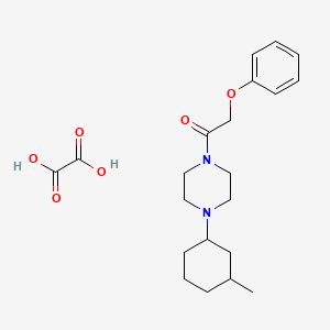 molecular formula C21H30N2O6 B4928733 1-(3-methylcyclohexyl)-4-(phenoxyacetyl)piperazine oxalate 