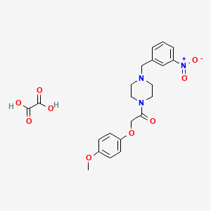 molecular formula C22H25N3O9 B4928766 1-[(4-methoxyphenoxy)acetyl]-4-(3-nitrobenzyl)piperazine oxalate 