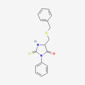5-[(benzylthio)methyl]-3-phenyl-2-thioxo-4-imidazolidinone