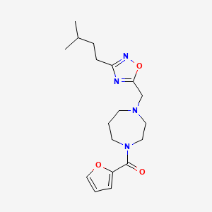 1-(2-furoyl)-4-{[3-(3-methylbutyl)-1,2,4-oxadiazol-5-yl]methyl}-1,4-diazepane