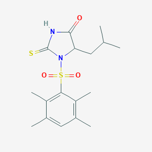 molecular formula C17H24N2O3S2 B492878 5-Isobutyl-1-((2,3,5,6-tetramethylphenyl)sulfonyl)-2-thioxoimidazolidin-4-one CAS No. 1008063-89-5