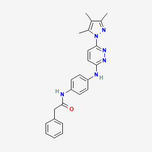 2-phenyl-N-(4-{[6-(3,4,5-trimethyl-1H-pyrazol-1-yl)-3-pyridazinyl]amino}phenyl)acetamide