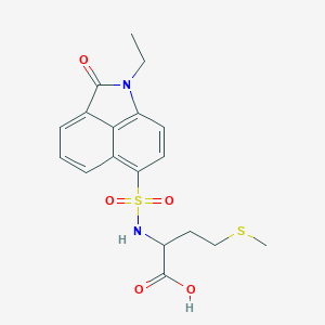 molecular formula C18H20N2O5S2 B492881 N-[(1-ethyl-2-oxo-1,2-dihydrobenzo[cd]indol-6-yl)sulfonyl]methionine CAS No. 1008924-47-7