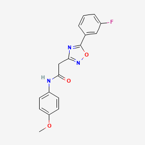 molecular formula C17H14FN3O3 B4928825 2-[5-(3-fluorophenyl)-1,2,4-oxadiazol-3-yl]-N-(4-methoxyphenyl)acetamide 