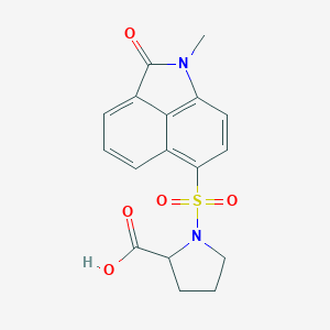 molecular formula C17H16N2O5S B492883 1-[(1-Methyl-2-oxo-1,2-dihydrobenzo[cd]indol-6-yl)sulfonyl]proline CAS No. 1008069-44-0